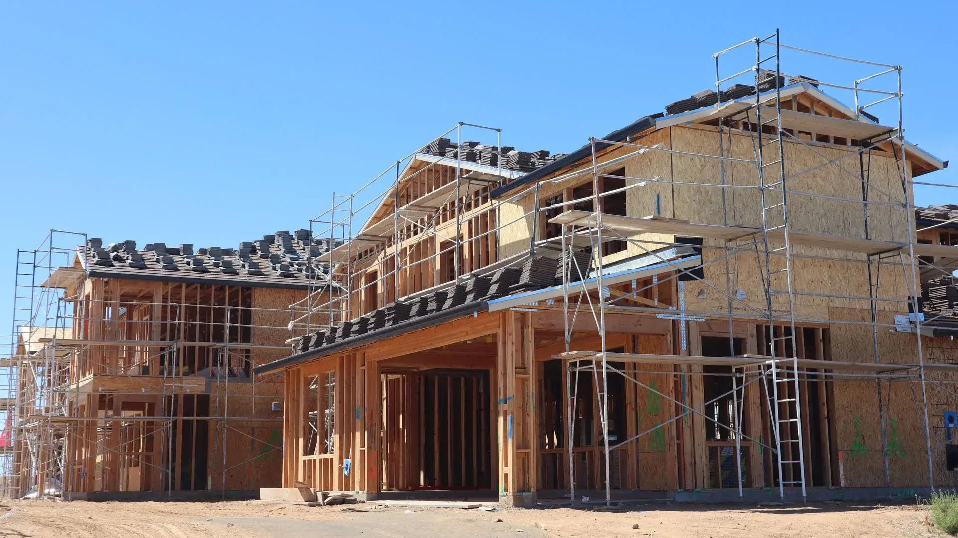 A house under construction on a TMJ Construction job site in Orange County, California